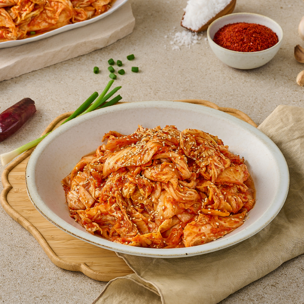 국산 칼국수 마늘 매운 전라도 알배기 겉절이 김치 1kg 2kg 3kg - 상세 이미지 3