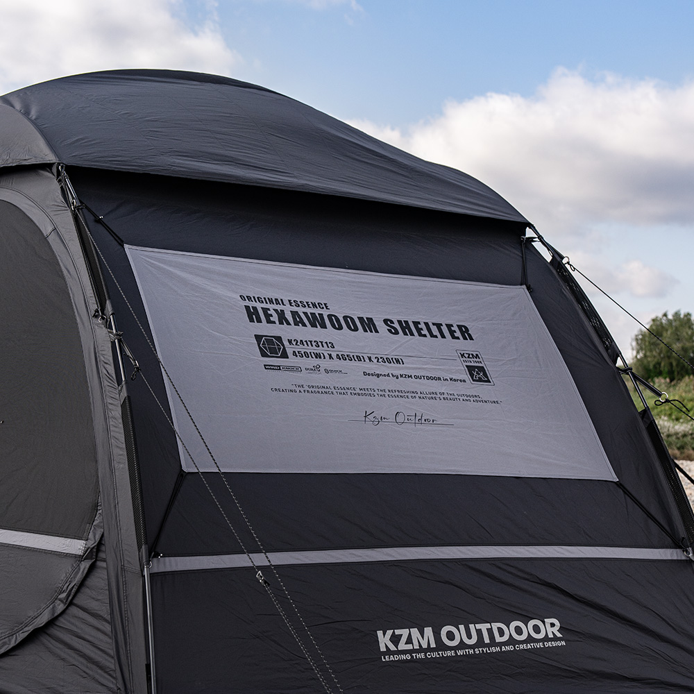 헥사움 쉘터 텐트 캠핑 돔텐트 3개 폴대 간편설치 개방감 경량