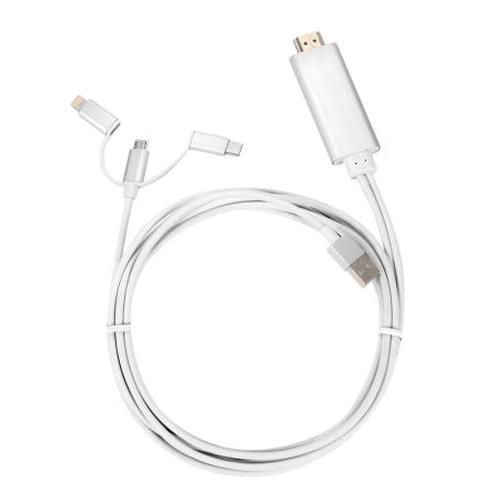 아이폰/안드로이드폰 to 3in1 HDMI 미러링케이블 2m NEXT-840A