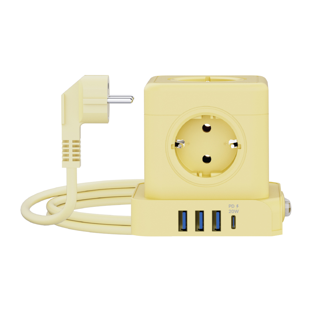 에코너 MT04 큐브 고용량 납작멀티탭 USB PD C타입 충전기 9구 멀티콘센트 - 상세 이미지 2
