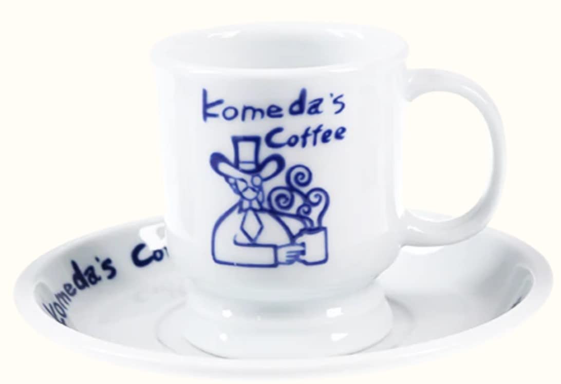 코메다 커피 Komeda Coffee 커피잔 접시 세트 화이트 - 상품 이미지