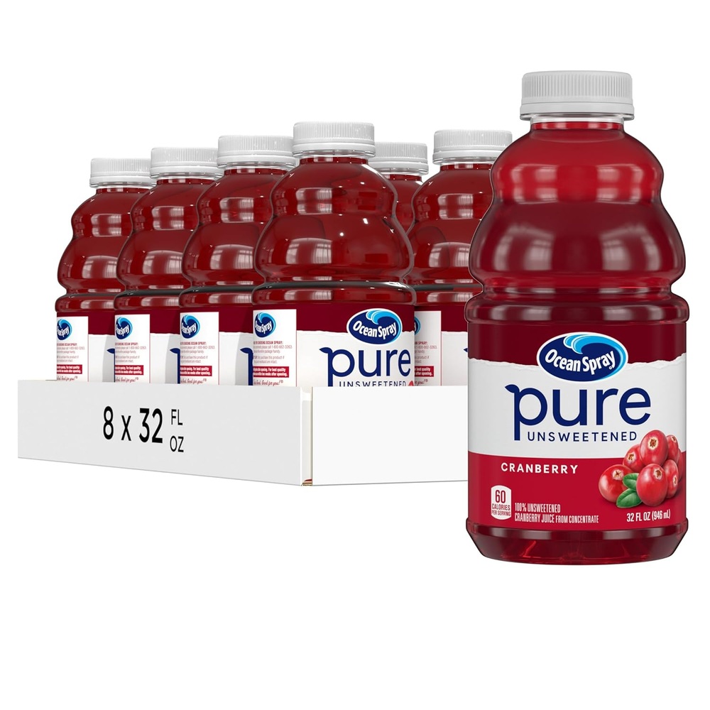 Ocean Spray 순수 무가당 크랜베리 농축액 추출 100% 크랜베리 주스 946ml 8병 - 상품 이미지