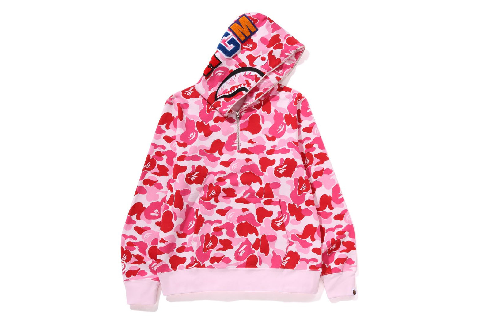 베이프 후드티 ABC CAMO SHARK HALF ZIP PULLOVER HOODIE 1K80-114-010 - 상세 이미지 3