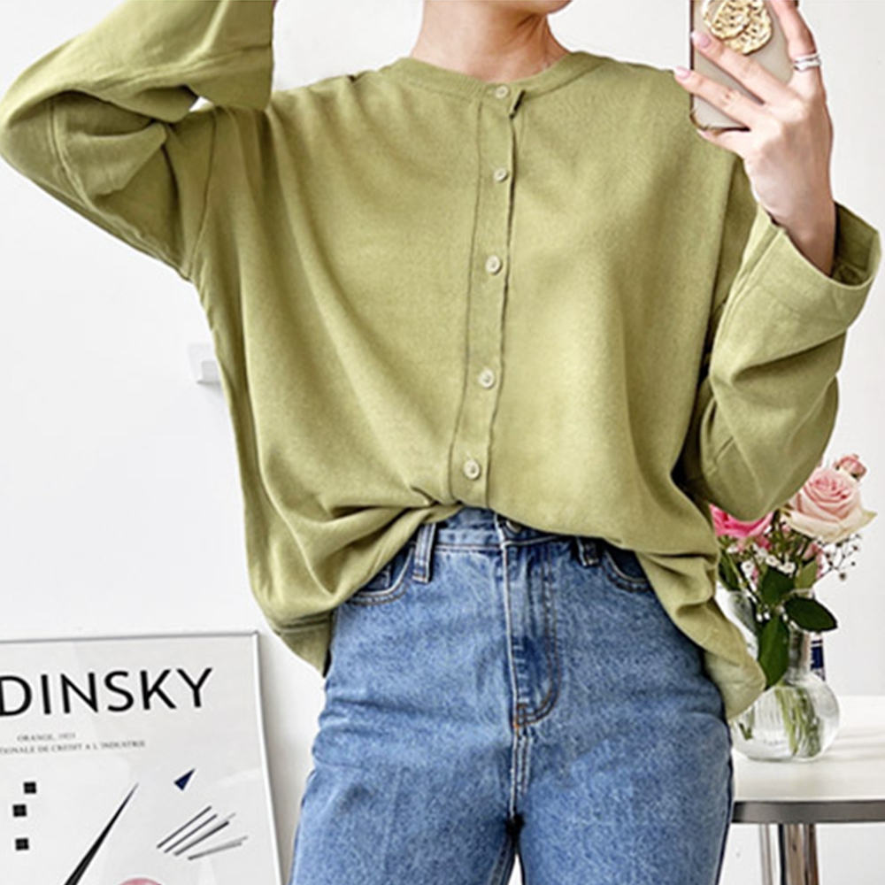 병원가디건 간호사간절기옷 환절기 봄 조무사긴팔 간호복 상의옷 어린이집선생님복장 소라색 - 상세 이미지 4