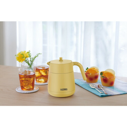 써모스 Thermos 진공 보온 차 주전자 700ml TTE-700 베이지 - 상세 이미지 5