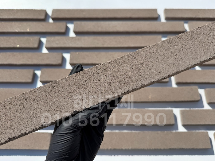 케이 모노타일 국내생산 490x53x19T 브라운 / 하다건재 와이드 롱브릭타일