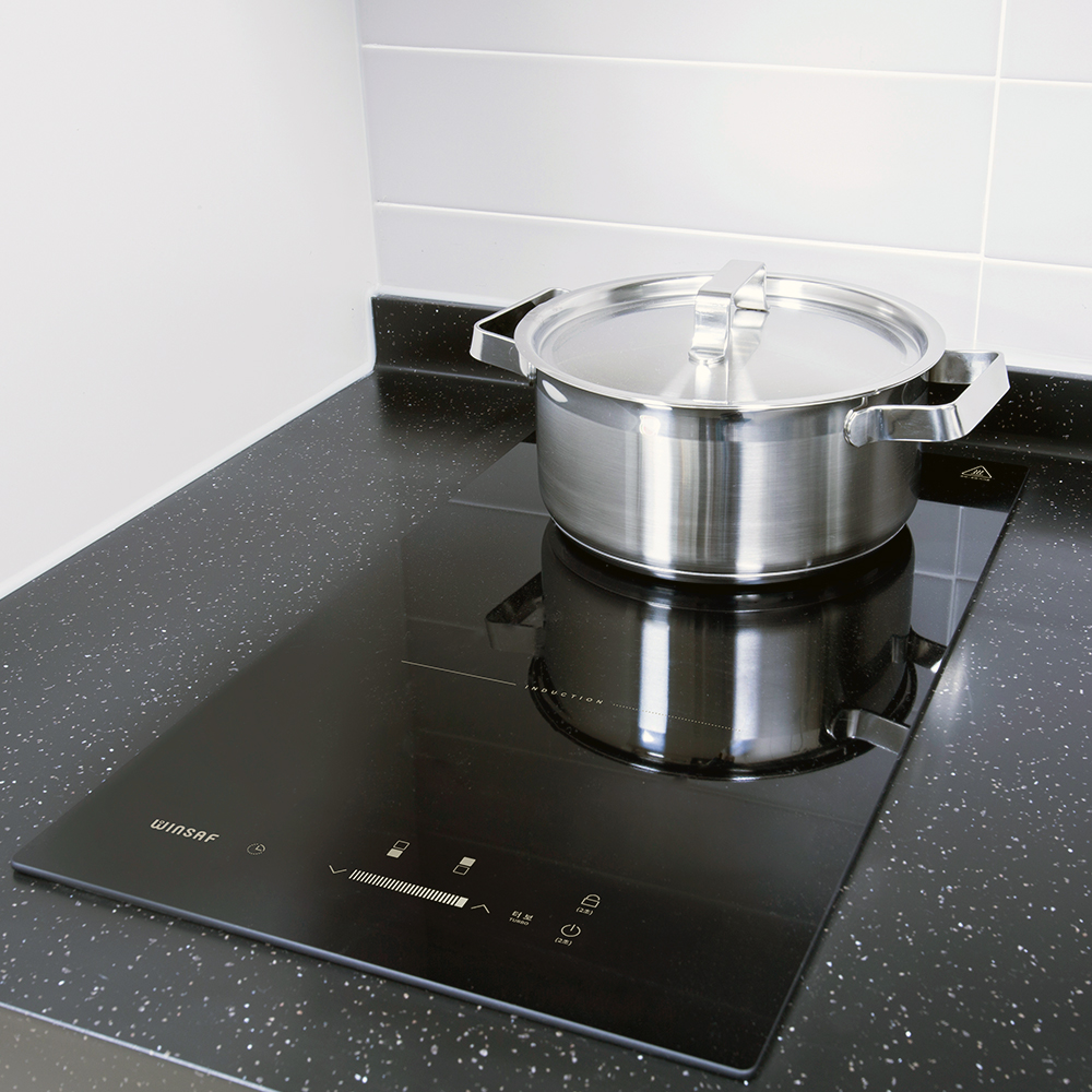 2구 인덕션 매립형 빌트인 전기레인지 전기쿡탑 WI-352G3S 윈세프