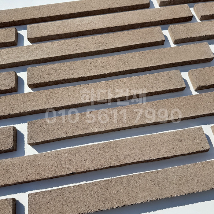 케이 모노타일 국내생산 490x53x19T 브라운 / 하다건재 와이드 롱브릭타일