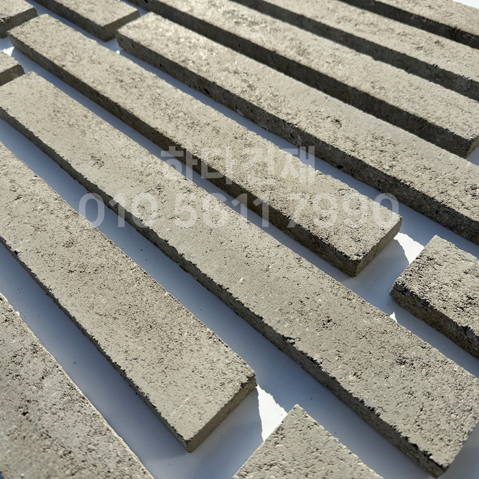 케이 모노타일 국내생산 490x53x19T 시멘트그레이 / 하다건재 와이드 롱브릭타일