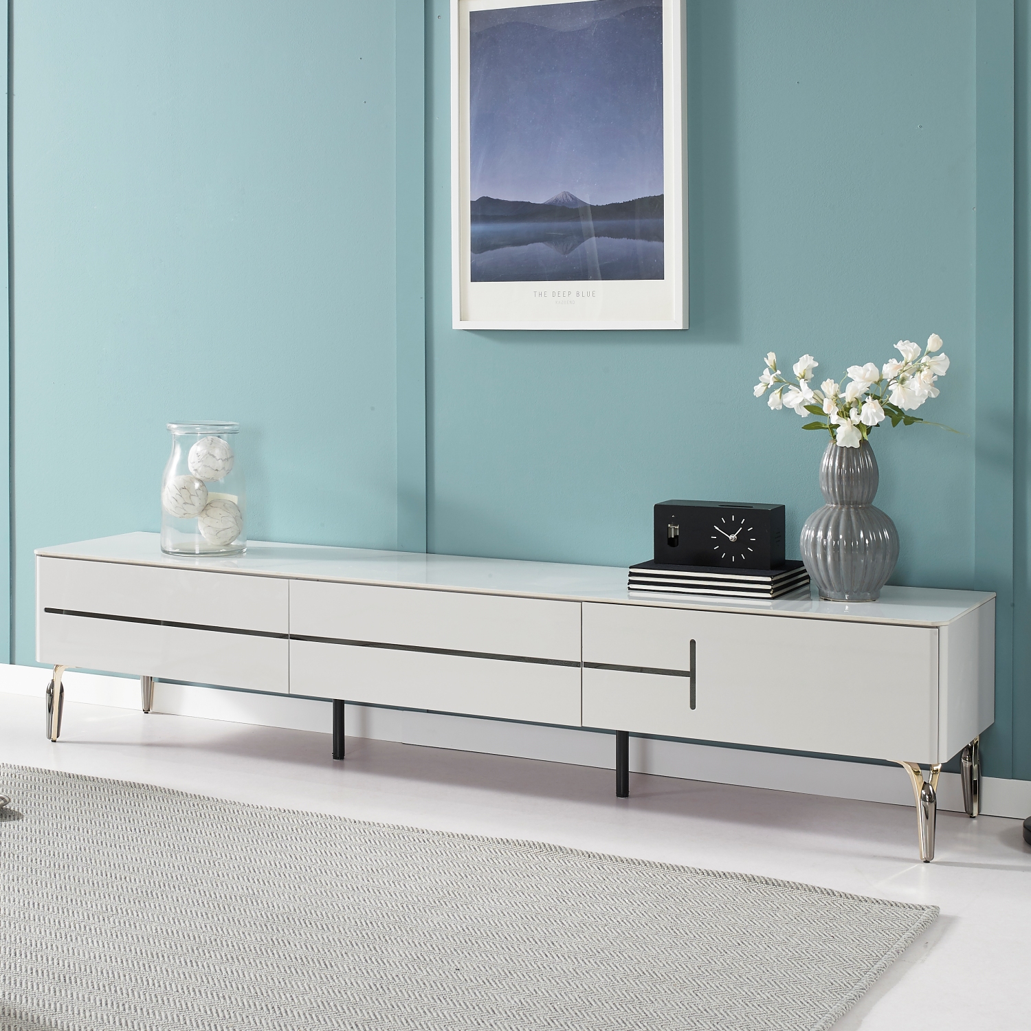 제이 포세린 세라믹 거실테이블 소파테이블 1300, 연베이지