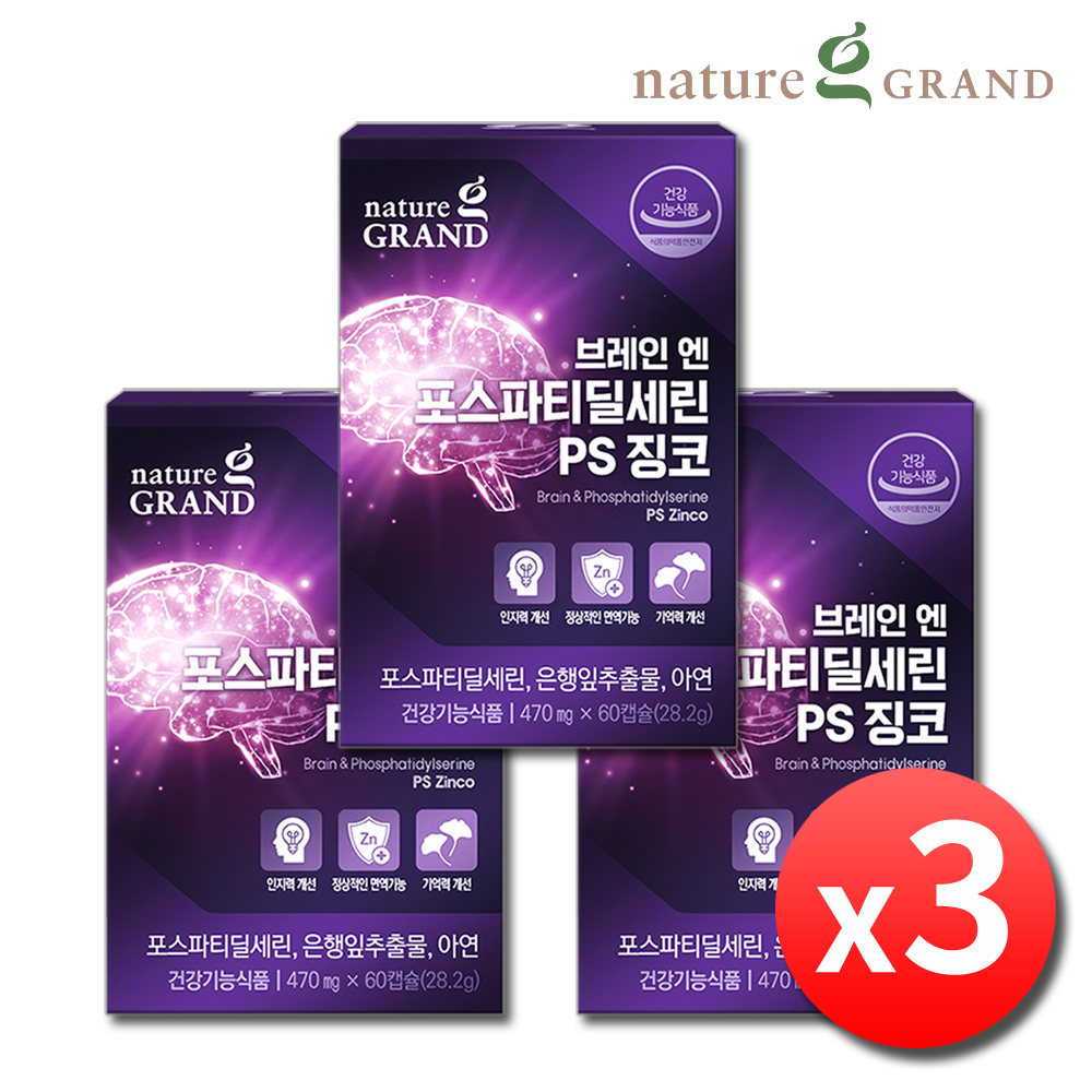 포스파티딜세린 징코 두뇌 포스타디딜세린 뇌 기억력 포스파디딜세린 3개월