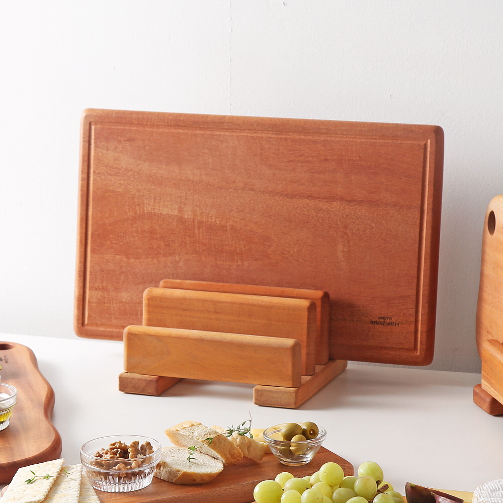 마리포사 마호가니 나무도마 원목도마 플레이팅 / 42cm, 사각(홈)