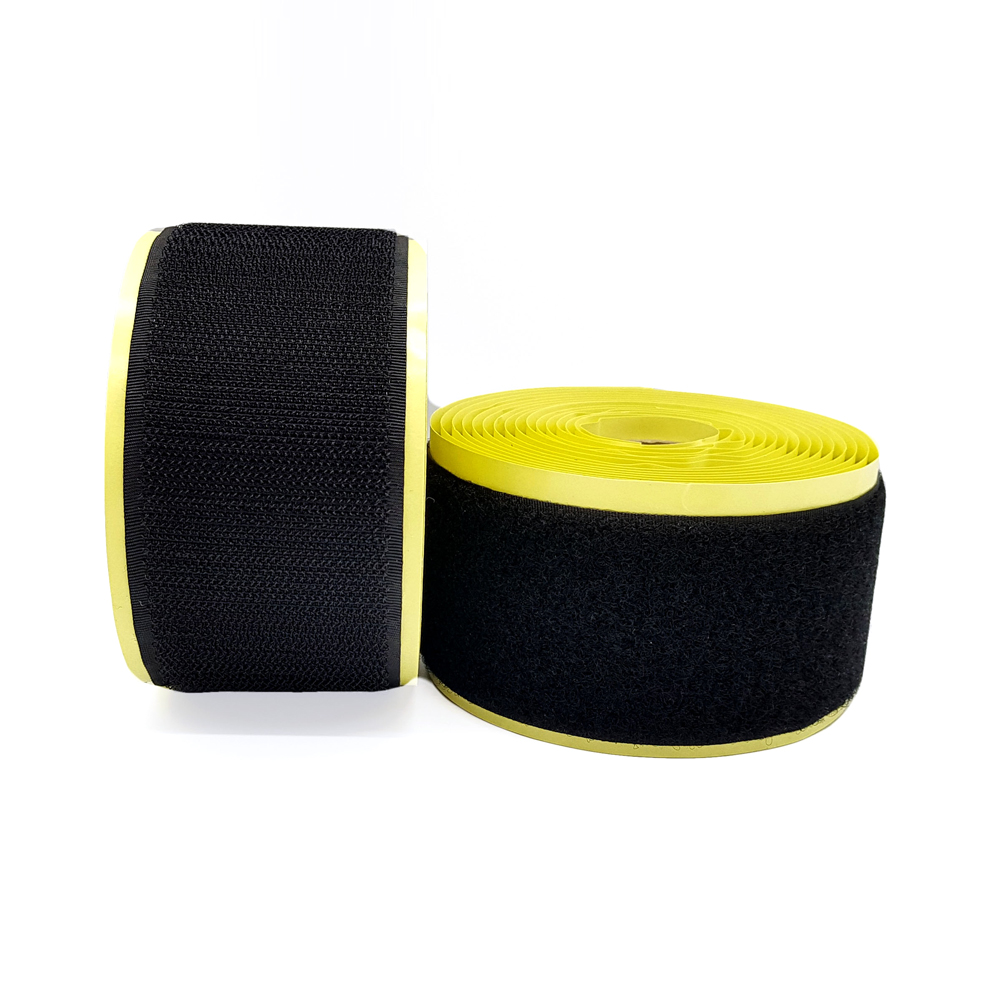 폭 5cm 국산 강력 접착벨크로 찍찍이 양면테이프 검정색 거칠이 보들이 1미터씩 세트 제품 이미지