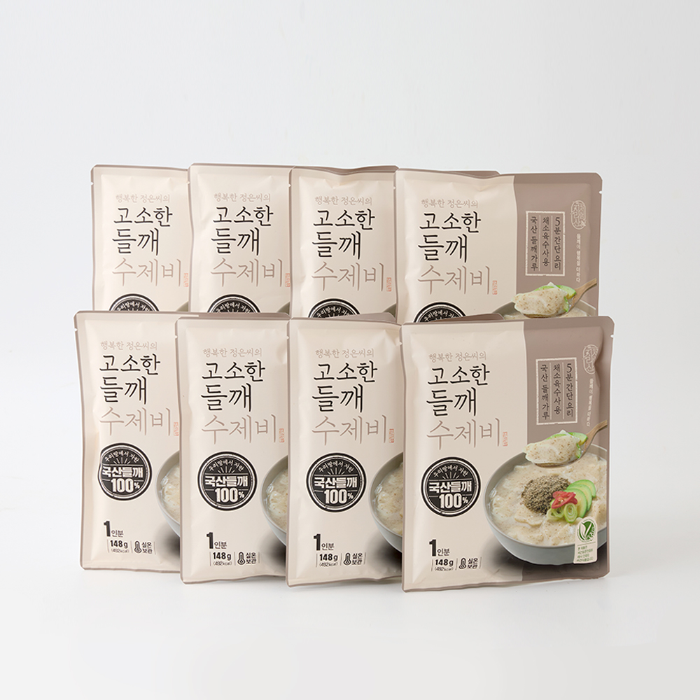 들깨수제비 국산 들깨 비건 음식 지리산처럼 수제비 148gx4개 이미지 8
