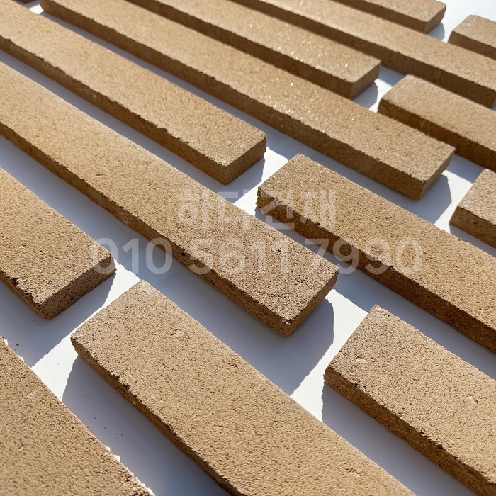 케이 모노타일 국내생산 490x53x19T 베이지 / 하다건재 와이드 롱브릭타일