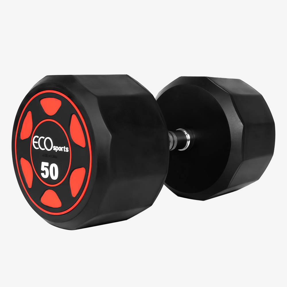 에코스포츠 프리미엄 12각 고무 덤벨 50kg, 1개 - 메인 이미지