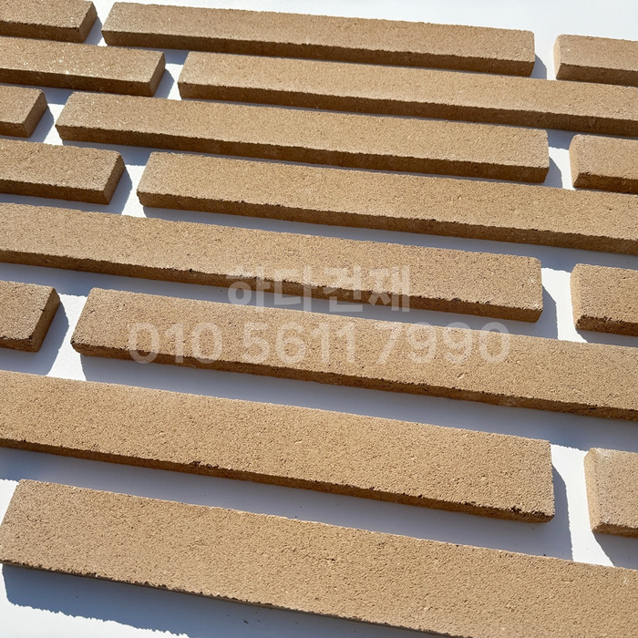 케이 모노타일 국내생산 490x53x19T 베이지 / 하다건재 와이드 롱브릭타일