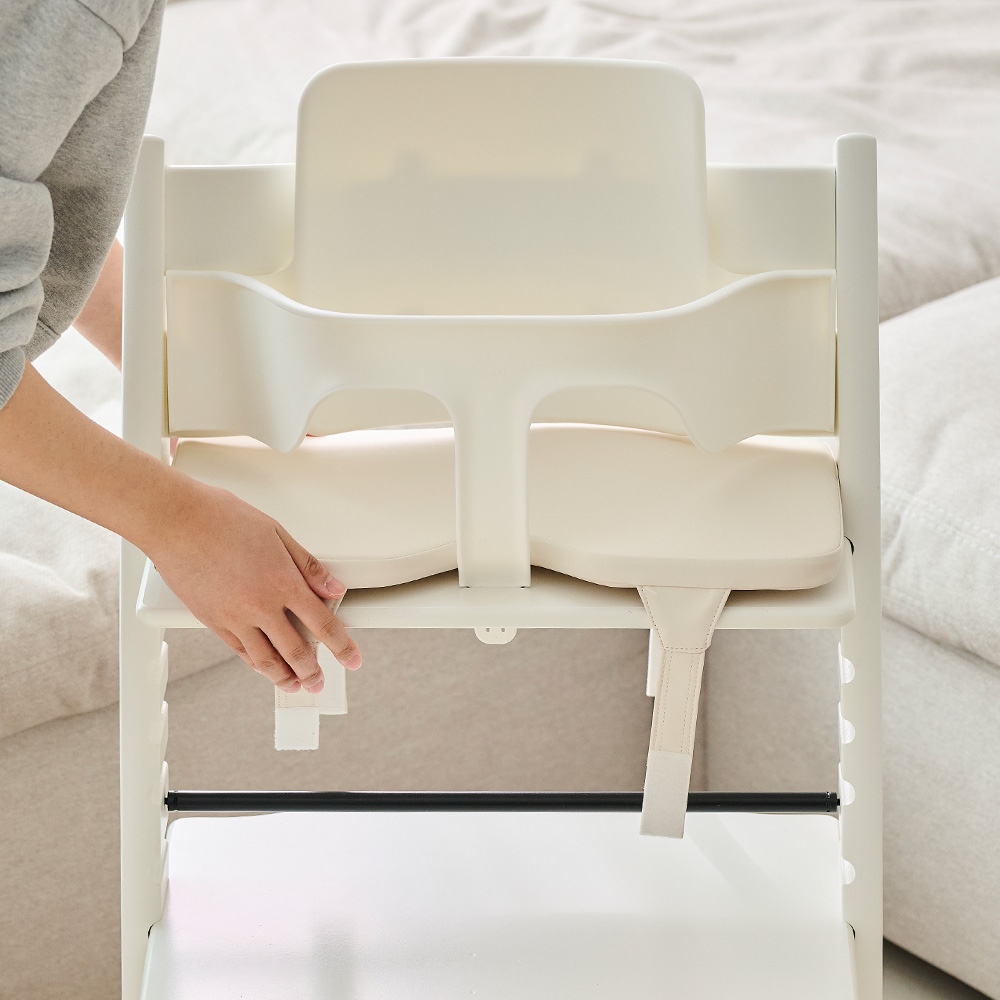 아띠래빗 트립트랩 쿠션 방수 방석 푹신한 아기 유아 식탁 의자 방석 아이보리