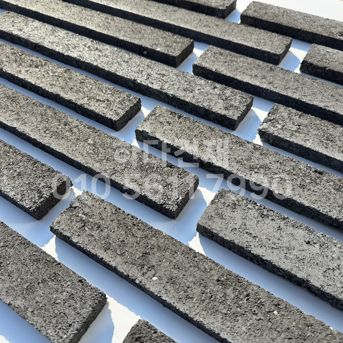 케이 모노타일 국내생산 490x53x19T 블랙 / 하다건재 와이드 롱브릭타일