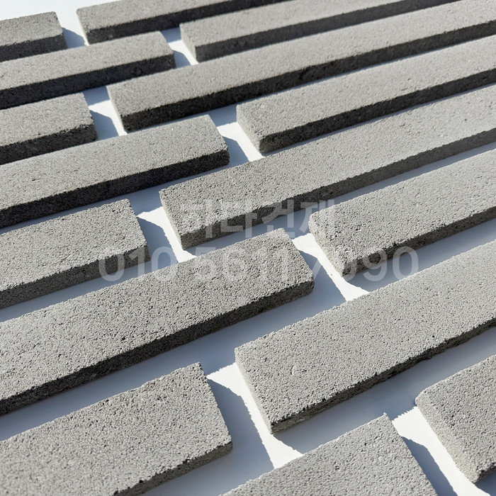 케이 모노타일 국내생산 490x53x19T 그레이 / 하다건재 와이드 롱브릭타일