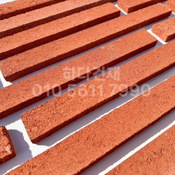 케이 모노타일 국내생산 490x53x19T 레드 / 하다건재 와이드 롱브릭타일