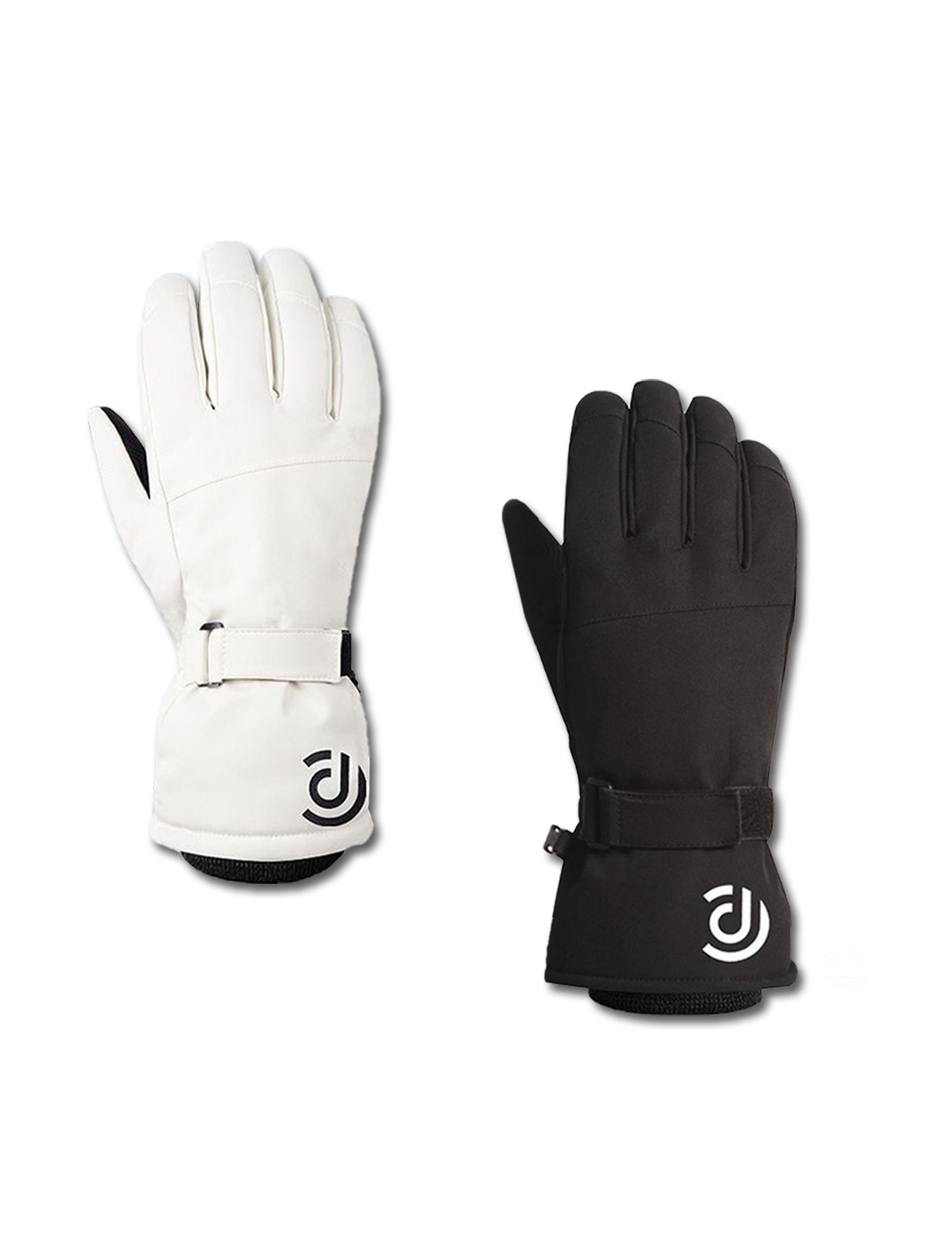 주니어 여자 남자 성인 겨울 스키장 방한 패딩 방수 손가락 털 스키 장갑 - 상품 이미지