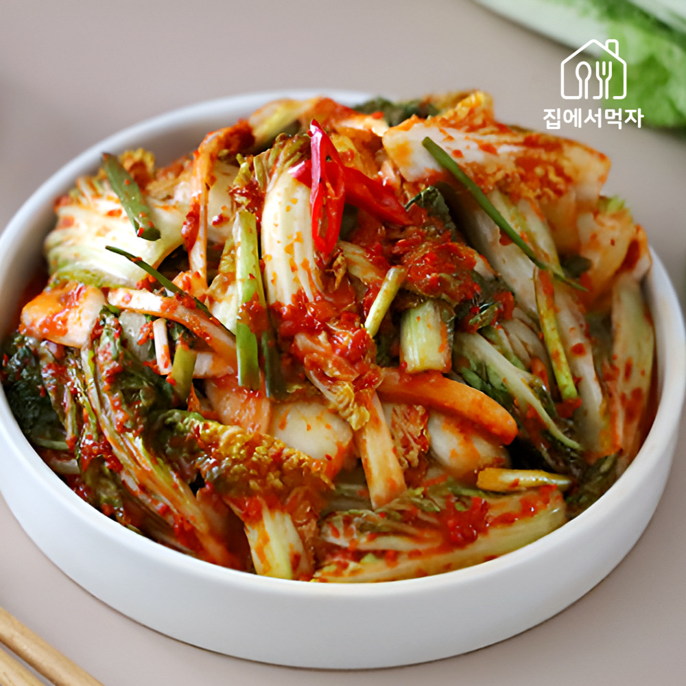 국산 얼갈이 알배기 칼국수 마늘 배추 겉절이 김치 2kg - 상세 이미지 3
