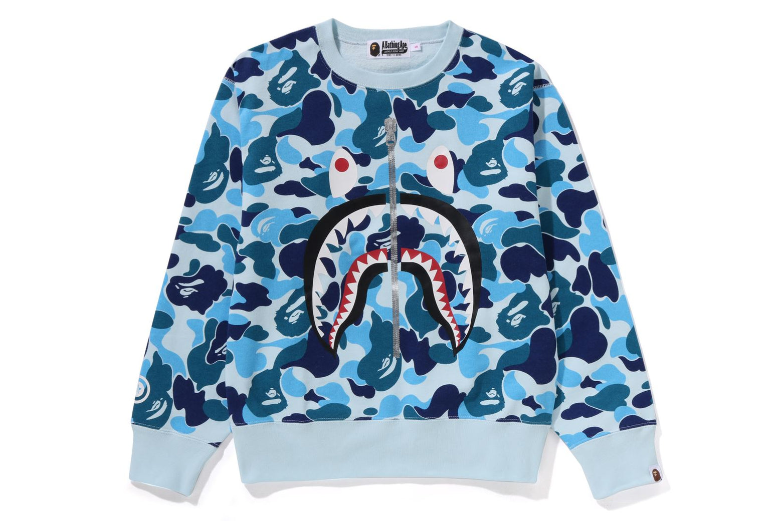 베이프 우먼즈 긴팔티 ABC CAMO SHARK CREWNECK SWEATSHIRT 1K80-213-004 - 상세 이미지 3