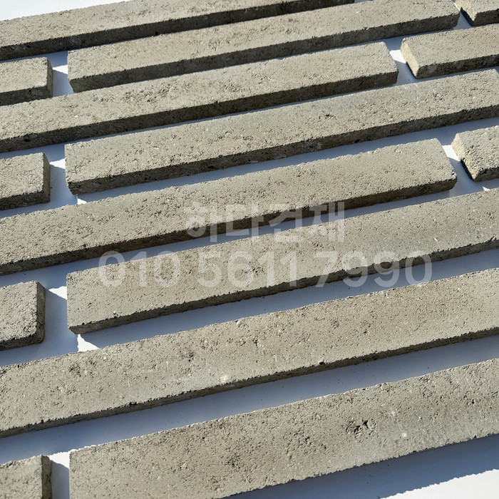 케이 모노타일 국내생산 490x53x19T 시멘트그레이 / 하다건재 와이드 롱브릭타일