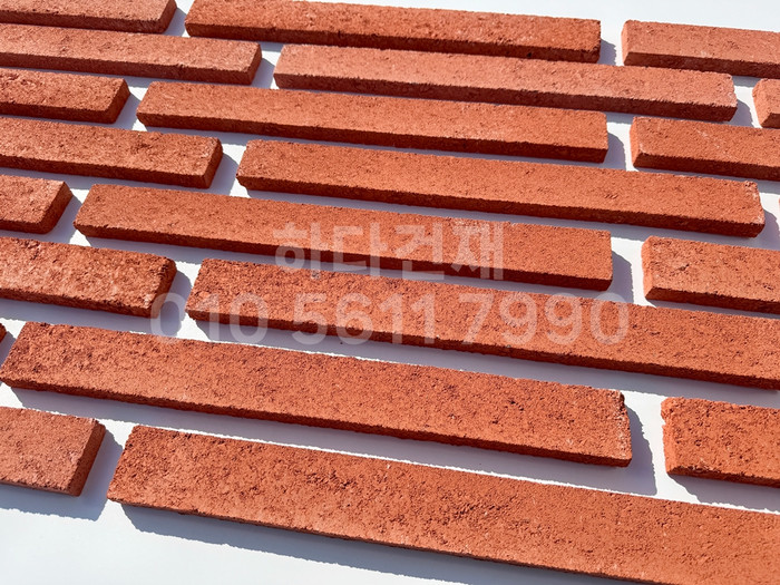 케이 모노타일 국내생산 490x53x19T 레드 / 하다건재 와이드 롱브릭타일