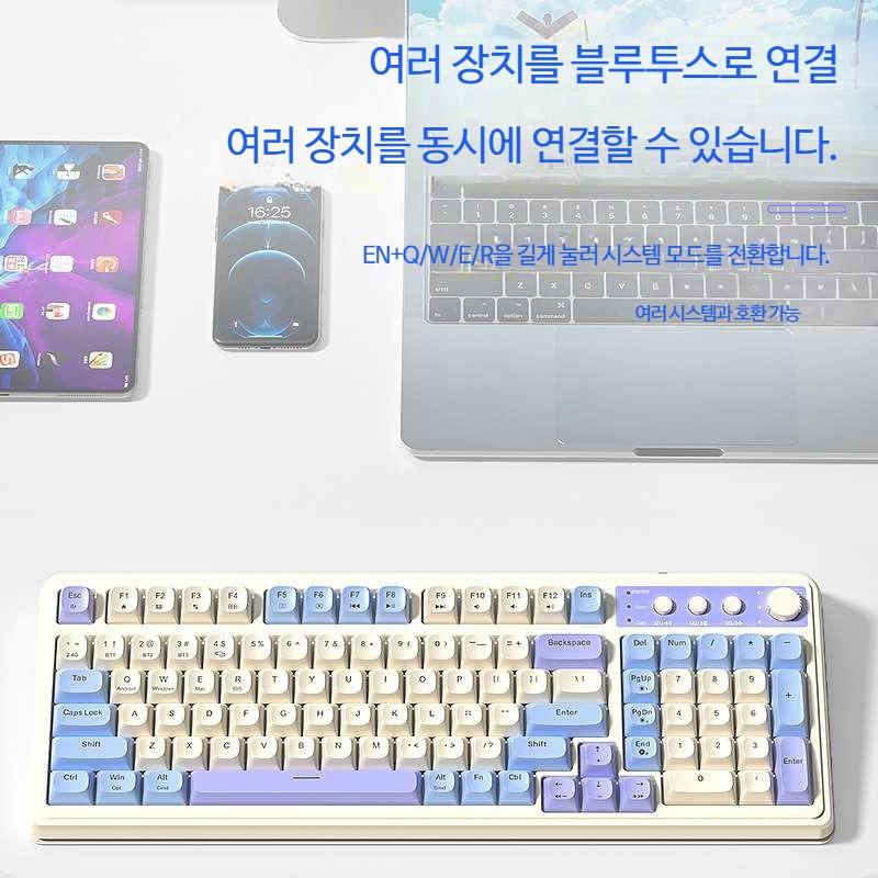 aula 키보드 f87pro led무선 기계식 87pro m75 s99 독거미 f99 f87 f99pro 게이밍용 게임용무선 게임용품 레트로 그레이 RGB - 3가지... 