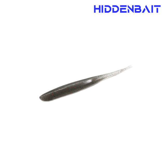 히든베이트 티오네 배스웜 소프트웜 바다루어 소프트베이트 H006 GRAY RED BLACK, 8.3cm - 상품 이미지