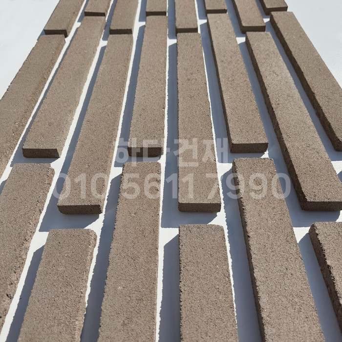 케이 모노타일 국내생산 490x53x19T 브라운 / 하다건재 와이드 롱브릭타일