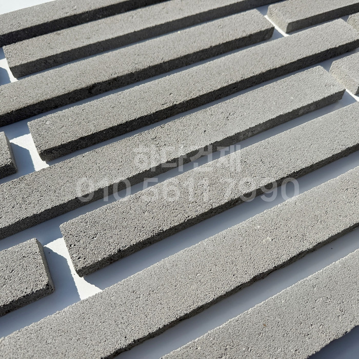 케이 모노타일 국내생산 490x53x19T 그레이 / 하다건재 와이드 롱브릭타일