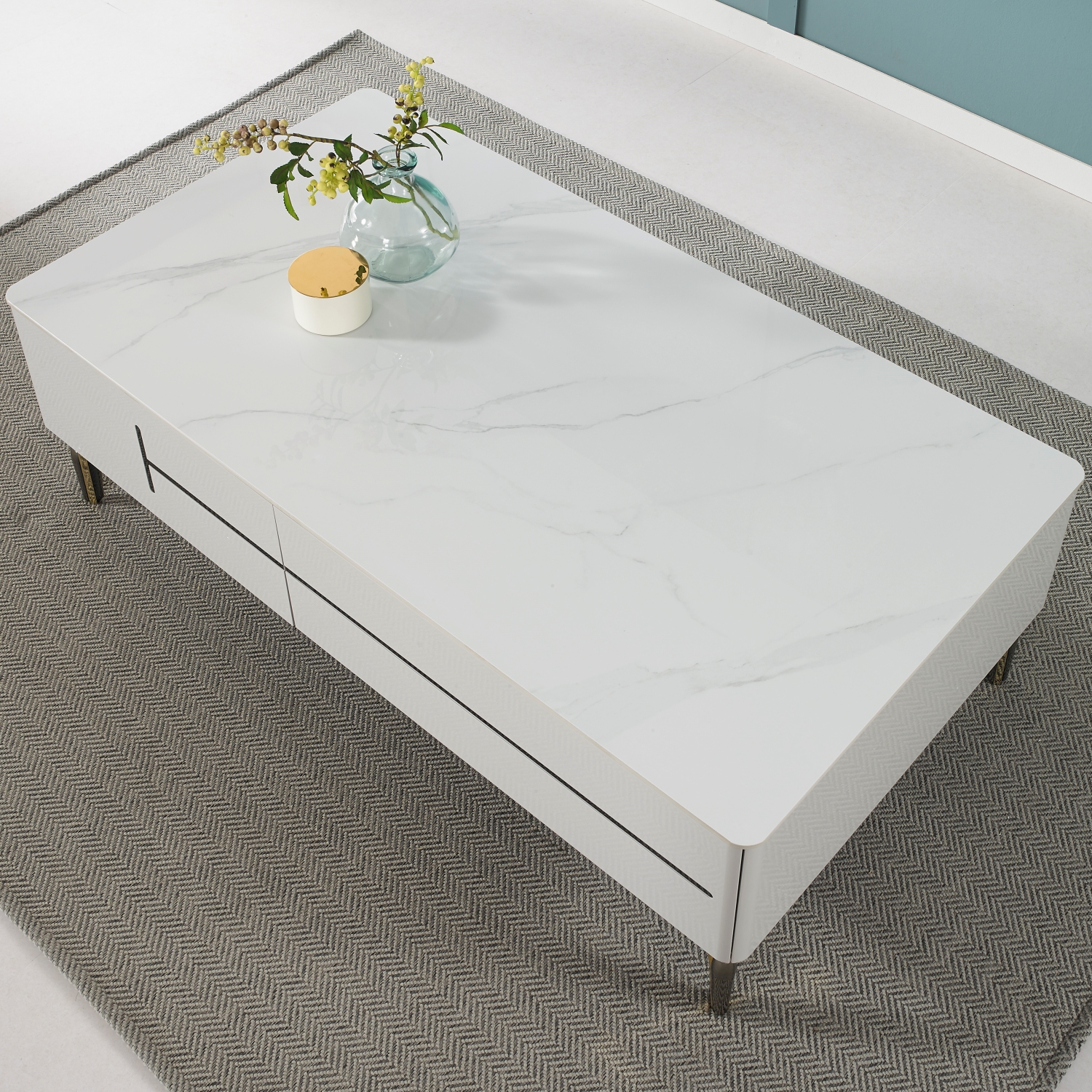 제이 포세린 세라믹 거실테이블 소파테이블 1300, 연베이지