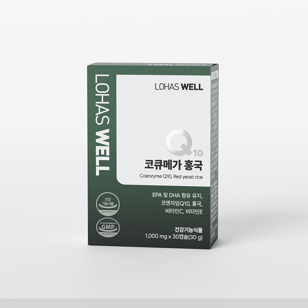 하루 1캡슐 혈압관리 로하스웰 코엔자임Q10 코큐메가 홍국 30캡슐, 3개 - 상세 이미지 3