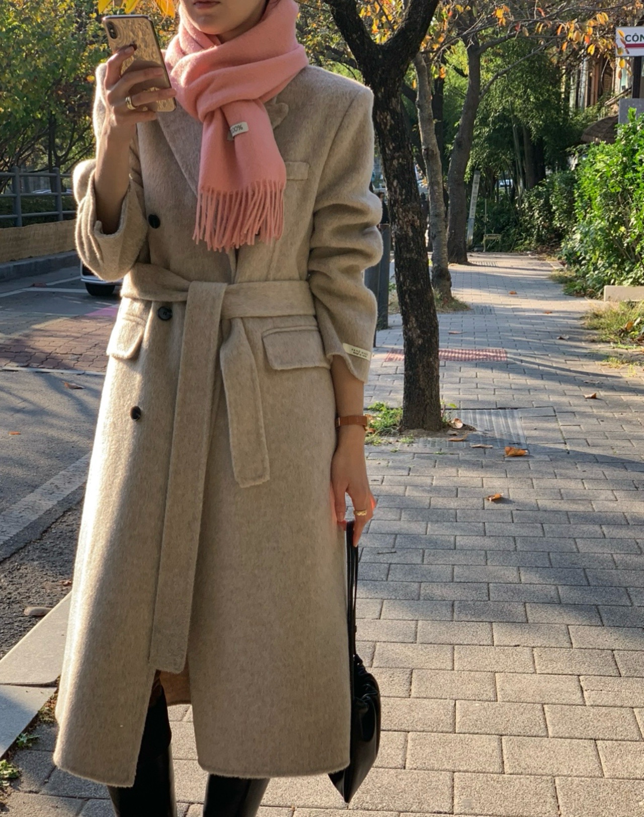 [17% 쿠폰🍂] [MADE]소피 핸드메이드코트(5color) 코트/롱코트/롱핸드메이드코트/하객룩/겨울하객룩/울자켓/벨트코트/아우터/블프/블프특가/아우터직진배송 - 상세 이미지 2