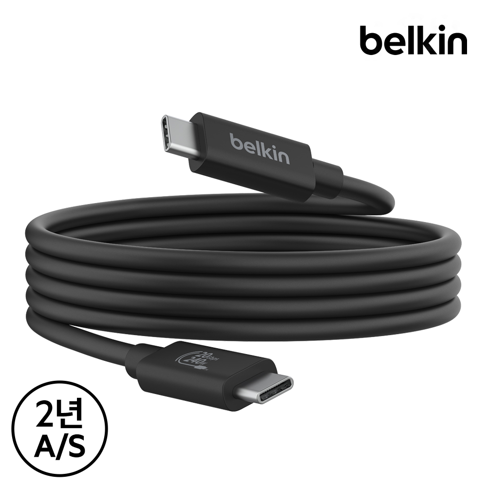 벨킨 240W USB4 C타입 초고속 충전 케이블 20Gbps 1.2M INZ004qc1.2M - 상세 이미지 3