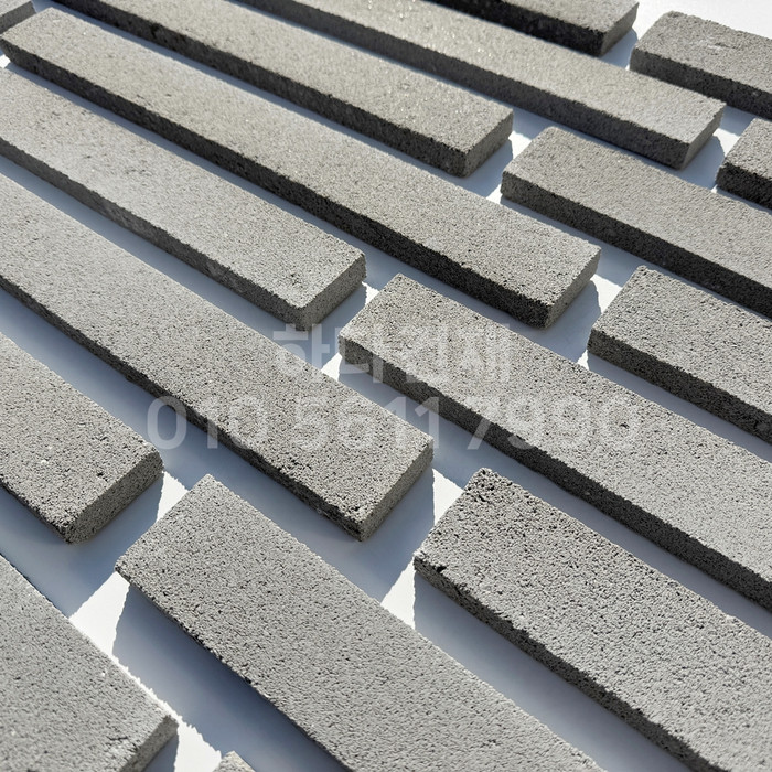 케이 모노타일 국내생산 490x53x19T 그레이 / 하다건재 와이드 롱브릭타일