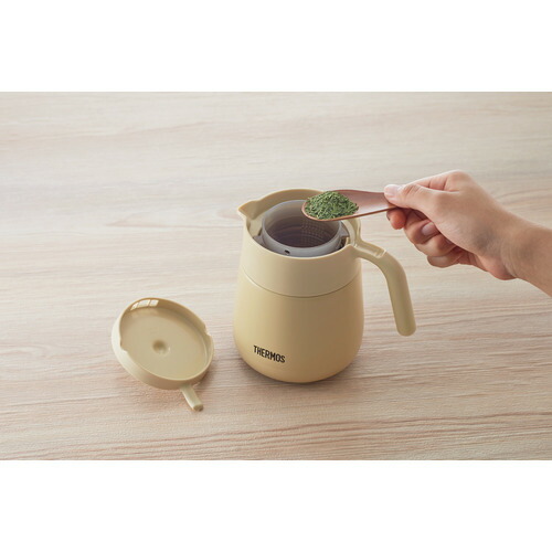 써모스 Thermos 진공 보온 차 주전자 700ml TTE-700 베이지 이미지 6
