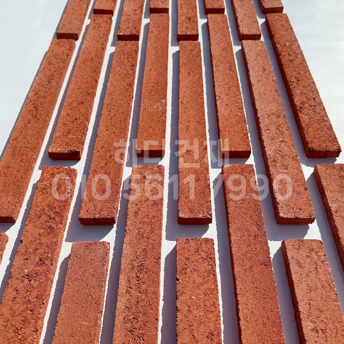 케이 모노타일 국내생산 490x53x19T 레드 / 하다건재 와이드 롱브릭타일