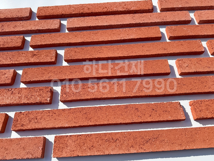 케이 모노타일 국내생산 490x53x19T 레드 / 하다건재 와이드 롱브릭타일