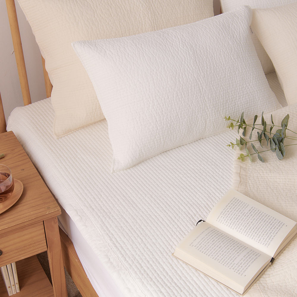 루트포레스트 순면 이불패드 피그먼트 퀸 매트리스패드 60수 아사면 침대패드 Q