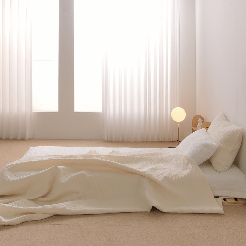 루트포레스트 피그먼트 순면 침대 이불겸 패드 알러지케어 매트리스슈퍼싱글 60수아사면 SS