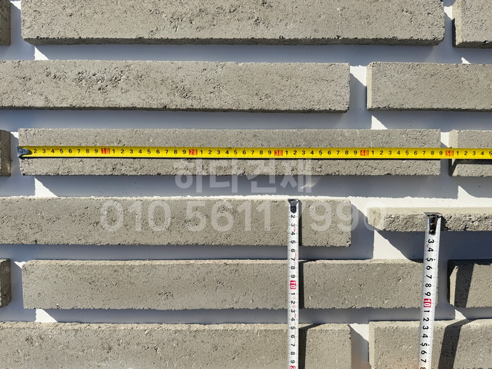 케이 모노타일 국내생산 490x53x19T 시멘트그레이 / 하다건재 와이드 롱브릭타일