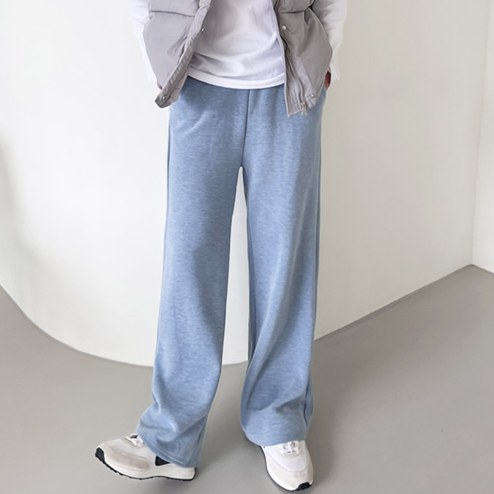 남자겨울통바지 기모 체육복 트레이닝 츄리닝 통큰 와이드 팬츠 - 상세 이미지 2