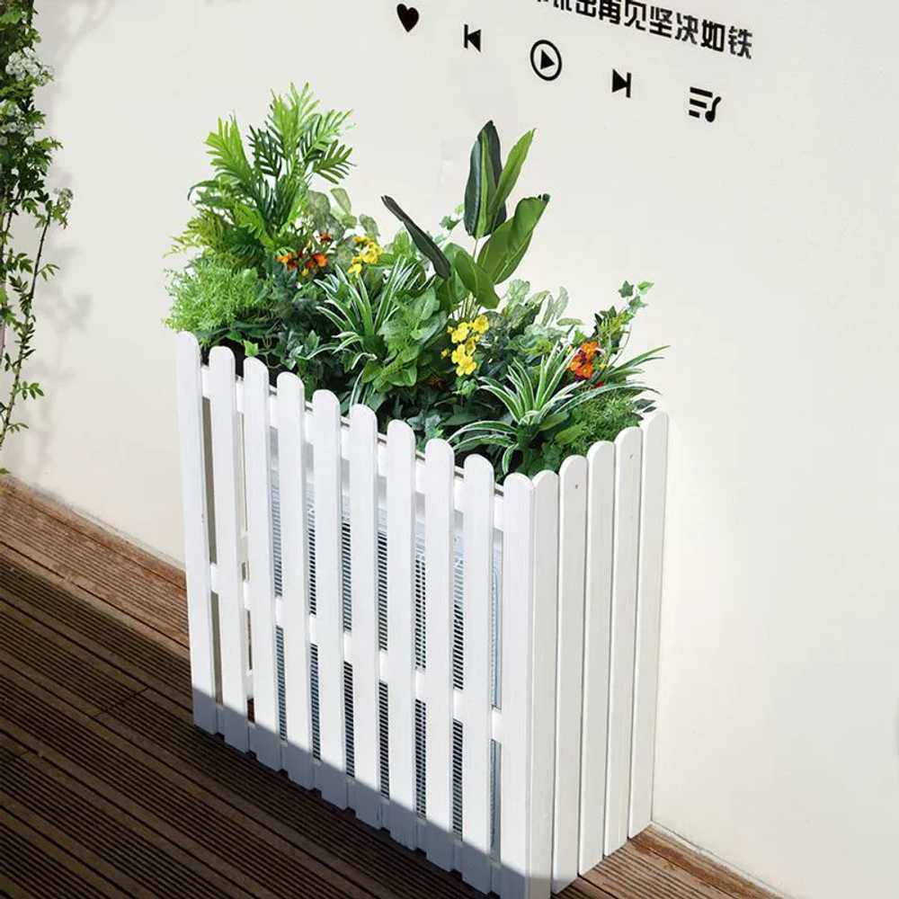 실외기 가림막 커버 원목 보호 에어컨 옥상 그늘막 우드 105x46x95cm 이미지 6
