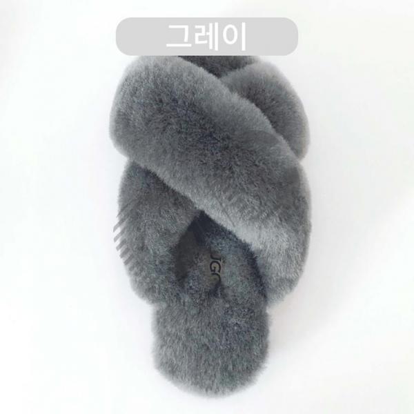 호주 어그 오즈랜드 (3색상) 우먼 크로스 슬리퍼 겨울용 여성 신발 실내화 사무실 - 상세 이미지 2