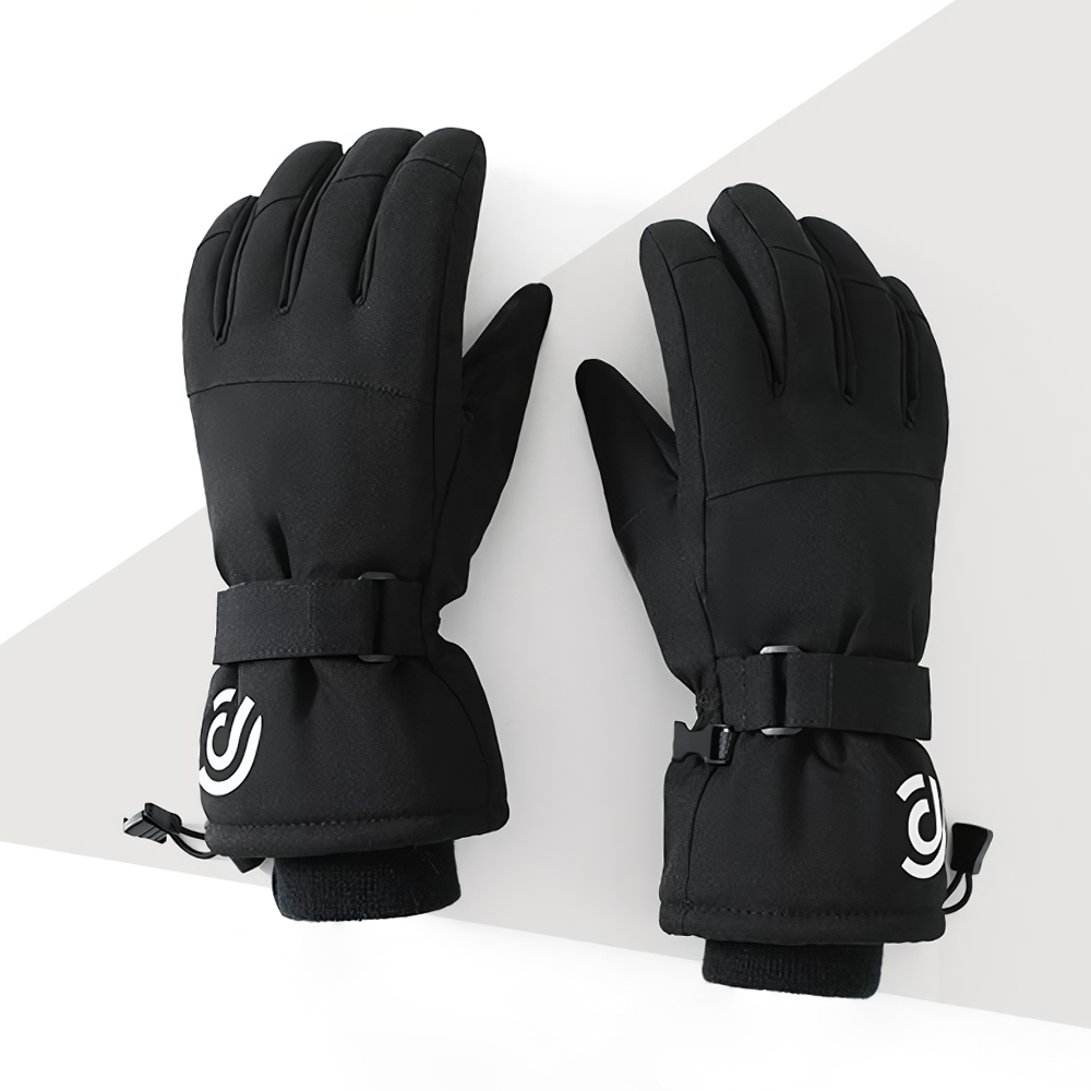 주니어 여자 남자 성인 겨울 스키장 방한 패딩 방수 손가락 털 스키 장갑 - 상세 이미지 5