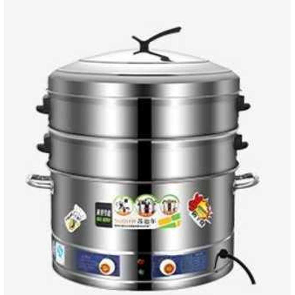 업소용 전기찜기 만두 찐빵 스팀기 호빵 딤섬 찜통 40cm 3단 - 상품 이미지